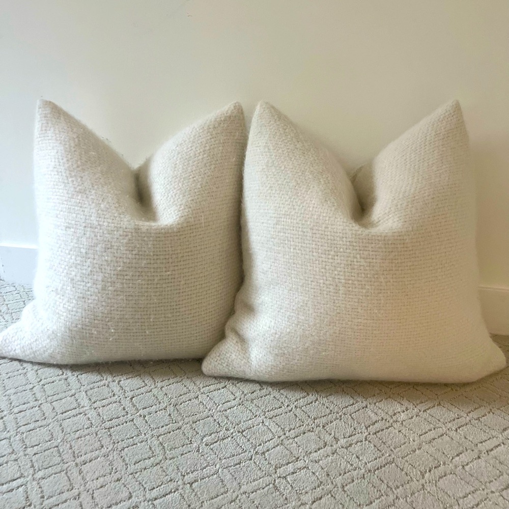 Jenni Kayne Alpaca Basketweave Pillow Ivory